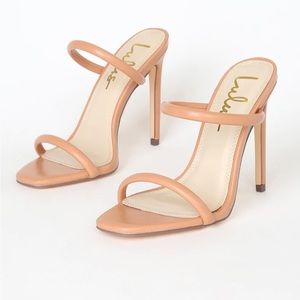 Lulu’s Tan Stiletto High Heel Sandals